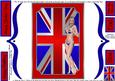 Union Jack Bracket Card-topper with Girl