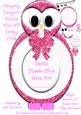 Hanging Mobile Perky Pink Penguin