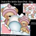 Peek-a-boo Winter Bears Pink - Edgy - Mini Kit