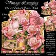 Vintage Lounging - on a Bed of Roses - Pink