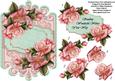 Simply Beautiful - Shaped Topper - Pink Roses