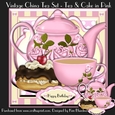 Vintage China Tea Set - Tea & Cake in Pink