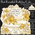 That Beautiful Birthday Cake - Champagne Roses & Lillies