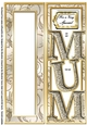 MUM - Large Letter - Large DL - Cream & Gold - Portrait