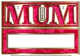 MUM - Large Letter - Large DL - Deep Pink Floral