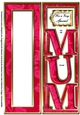 MUM - Large Letter - Large DL - Deep Pink Floral - Portrait