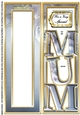 MUM - Large Letter - Large DL - Floral Blue & Gold - Portrait