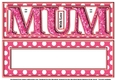 MUM - Large Letter - Large DL - Pink