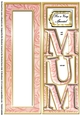 MUM - Large Letter - Large DL - Pink Deco & Gold - Portrait