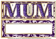 MUM - Large Letter - Large DL - Purple Damask & Glitter