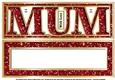 MUM - Large Letter - Large DL - Red & Gold