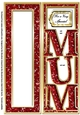 MUM - Large Letter - Large DL - Red & Gold - Portrait