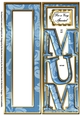 MUM - Large Letter - Large DL - Rich Blue Floral - Portrait