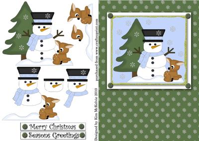 Christmas Snowman Card