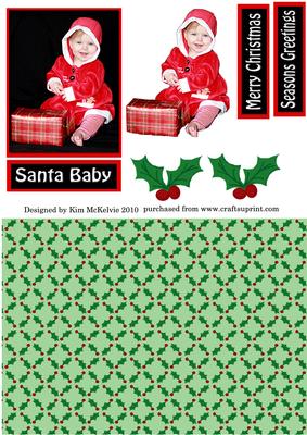 Santa Baby Christmas Quick Card Sheet
