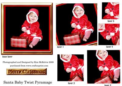 Santa Baby Spiral Pyramage Topper