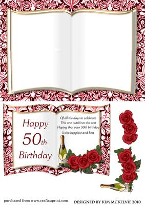 Book Card 50th Birthday