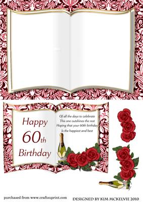 Book Card 60th Birthday
