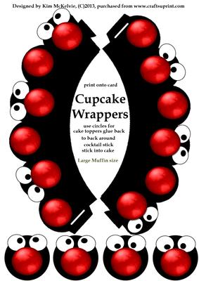 Red Nose Cupcake Wrappers