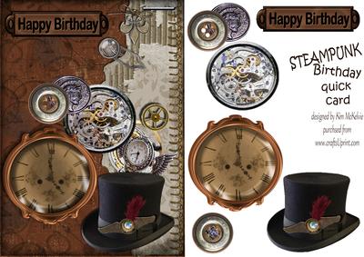 Steampunk Birthday Card