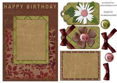 Grunge Tag Birthday Quick Card