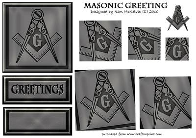 Masonic Greeting Twist Topper