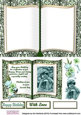Vintage Birthday Book Sheet