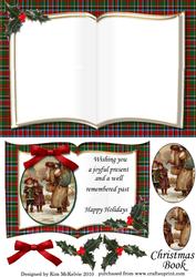 Vintage Santa Christmas Book Card