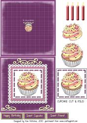 Cupcake Birthday Quick Square Card