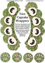 Cupcake Wrappers - Thank Ewe