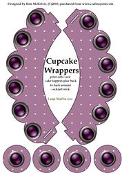 Cupcake Wrappers - Amethyst Gems