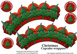 Cupcake Wrappers - Christmas Tree