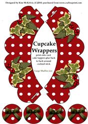 Cupcake Wrappers - Red Polka Spot