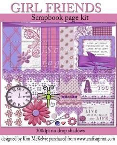 Girlfriends Scrapbook Page Kit
