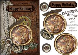 Steampunk Grunge Clutter Birthday
