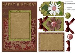 Grunge Tag Birthday Quick Card