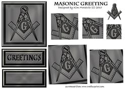 Masonic Greeting Twist Topper