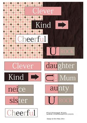 Retro Pink Brown Female Relative Topper