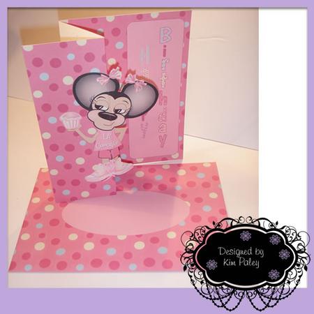 Birthday Girl Cupcake Fold Back Card Set