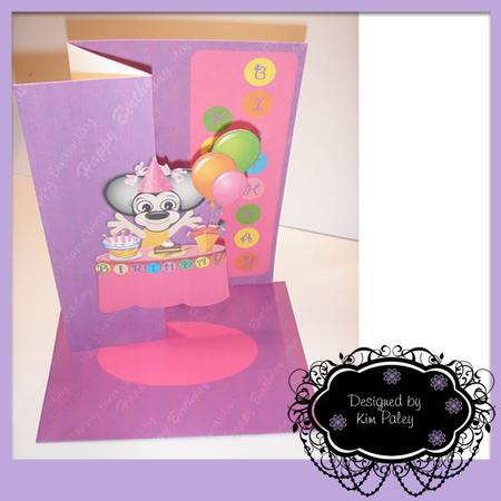 Birthday Girl Tea Party Fold Back Card Set