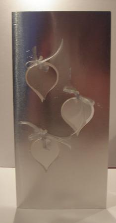 Hanging Shaped Bauble Aperture Christmas Card