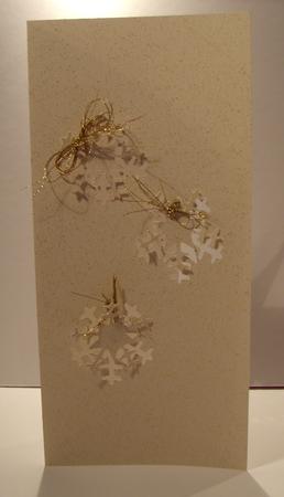 Hanging Snowflake Aperture Christmas Card