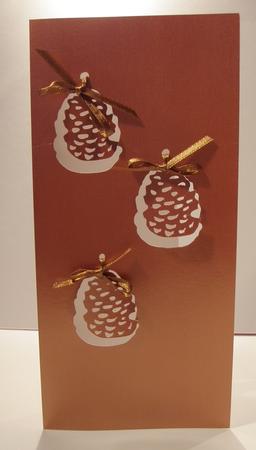 Hanging Cones Aperture Christmas Card