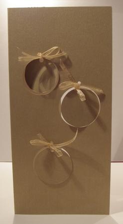 Hanging Bauble Aperture Christmas Card