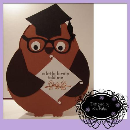 Owl Graduation Passed Exams Card Template