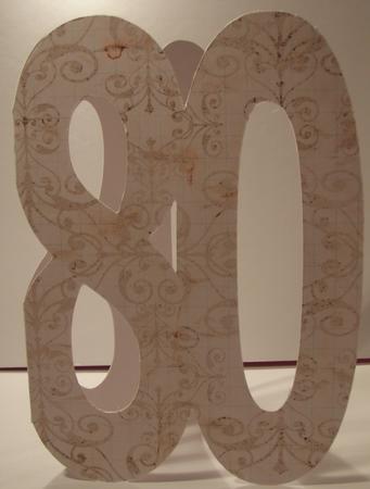 Number Eighty Card Template