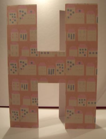 H is for Home or Happy Birthday Card Template