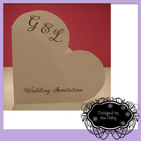 Heart Shape Card Blank Template