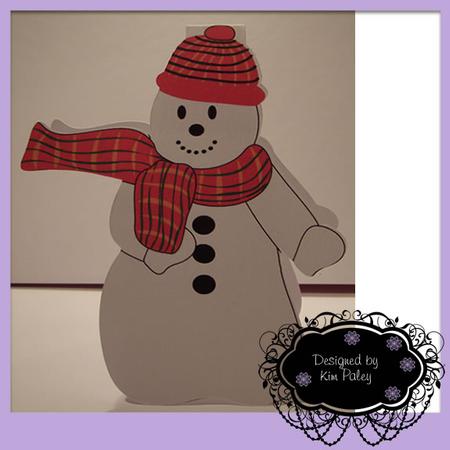 Snowman Print & Cut Card Blank Template