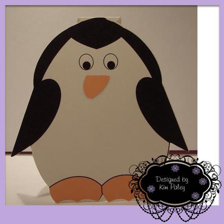 Penguin Print & Cut Card Blank Template